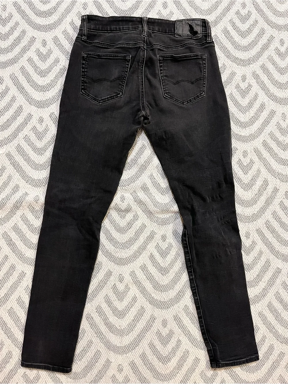 AMERICAN EAGLE Flex Men’s Distressed Skinny Fit Black Denim Jeans 29